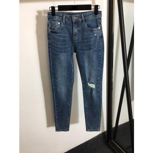 Levlmoly 2021 High Quality Brand Fashion Women jeans Slim Ripped jeans