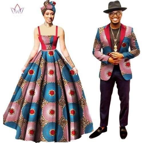 Sweet Lovers Matching Couples Clothes Gift Valentine' day Long Sleeve Women Maxi Dresses and Mens Jacket Suits Plus Size WYQ75