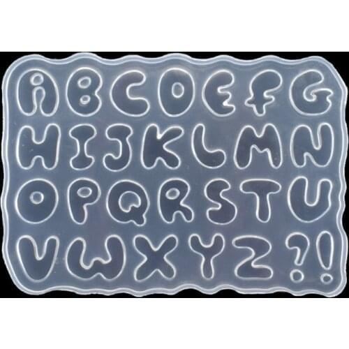 Cartoon Letters Epoxy Resin Casting Mold Alphabet Keychain Pendant Alphabet UV Resin Silicone Mold Jewelry Making Tools