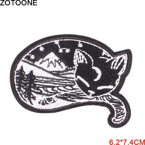 ZOTOONE Cute Animal Patch Embroidery Patches for Kids Clothing Cat Unicorn Flowers Iron on Patches on Clothes Sticker Applique G