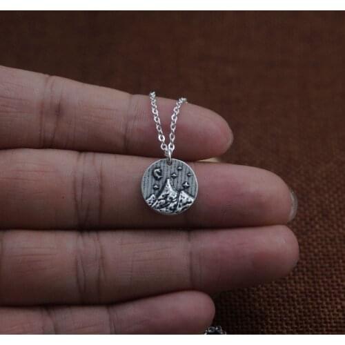 Original Mountain Necklace For Women Minimalist Mountain Pendant Travel Jewelry