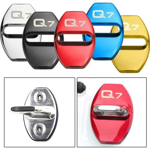 Door Lock Decoration Protection Cover emblem case for Audi Q7 A1 A3 A4 A5 A7 A8 Q3 Q5 accessories car styling