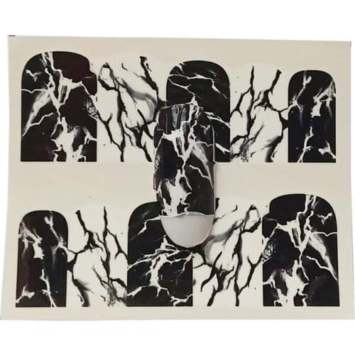 Full Cover Image Decals Nail Transfer Water Foils Gradient Marble Nail Art Sticker Fashion C33/C34/C35/C36