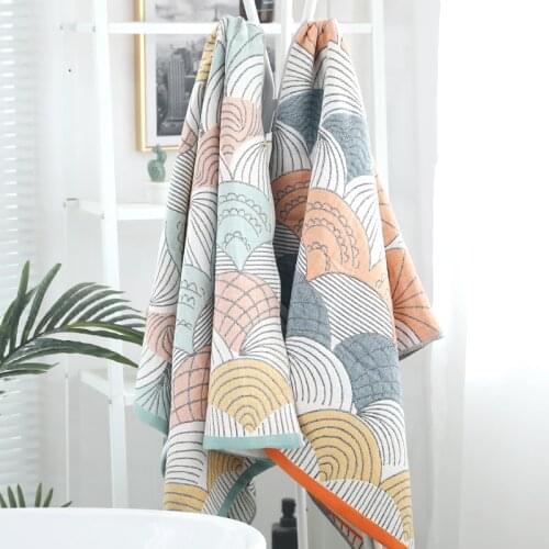 Pure Cotton Gauze Bath Towels Water Absorption Fast Drying Household Bathroom Shower Towel Large Beach Wrap Soft Towel 70*140cm