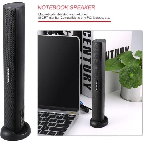 Mini Portable USB 2.0 Stick Soundbar Speaker Subwoofer Loudspeaker Notebook Speaker For Laptop Computer Tablet PC Drop Shipping