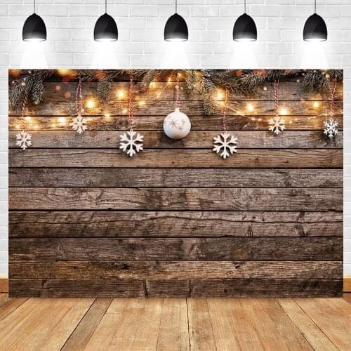 Christmas Backdrop Winter Wood Board Glitter Photography Background Photo Studio Baby Vinyl Photocall Photozone Photophone Decor