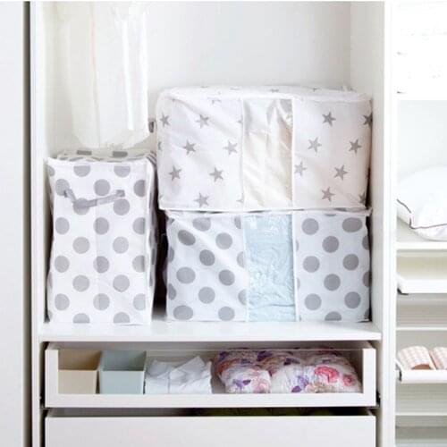 Foldable Clothes Storage Bag Quilt Pillow Organizer Wardrobe Closet Bedding Organizer Clothing Sorting Bags Quilt Holder Pouch