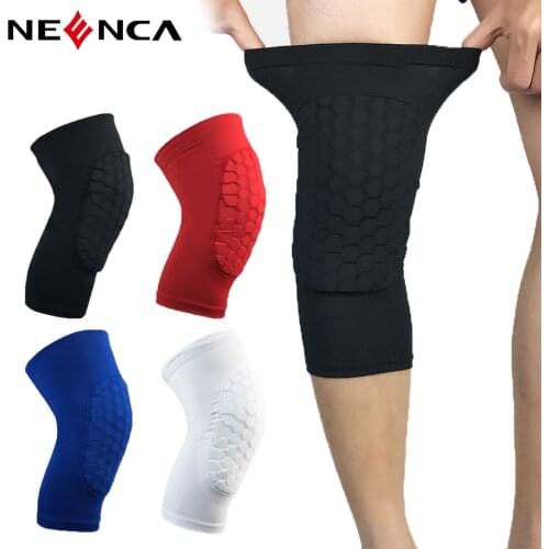NEENCA 2 pcs Sports Knee Pads Honeycomb Anti-collision Knee Brace Football Basketball Leg Sleeve Lycra Sport Protector Kneepad