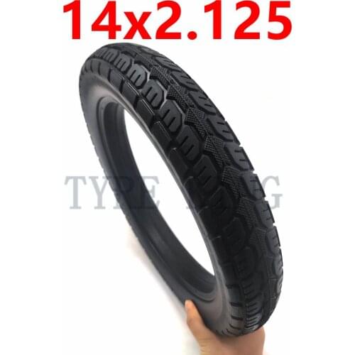High Quality 14x2.125 Solid Tyre 14*2.125 Thickened Explosion-proof Tire for Folding Electric Bicycle E-bike Accessories