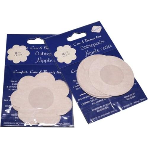 High Quality Satin Women Nipple Cover Disposable Nipple Pad Breast Petals Bra Covers 500pack(1pack = 10pcs)