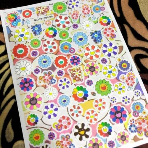 1 Sheet Newest flowers Series design 3D nail art sticker back glue nail decals Japan type DIY decoration tools