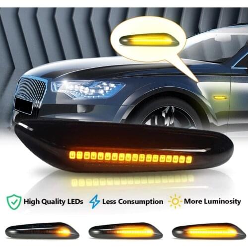 2Pcs Amber High LED Side Marker Fender Turn Signal Repeater Light For BMW X3 E83 E46 E60 E90 E61 E81 E82 87 E88 E89 E91 E92 E93