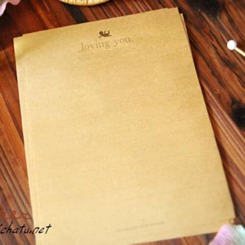 8 pcs/ a lot New European style Retro romance Cupid love letter paper Kraft writing paper 522