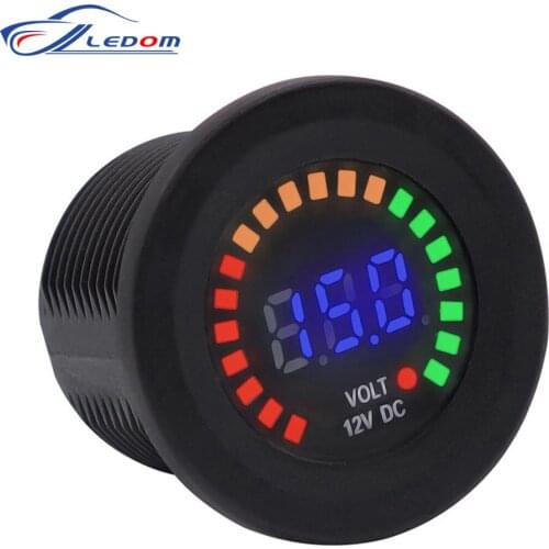 Digital Panel Voltmeter DC 12V LED Voltage Volt Meter Tester for Car Auto Motorcycle Boat Truck ATV Refit Accessories Waterproof