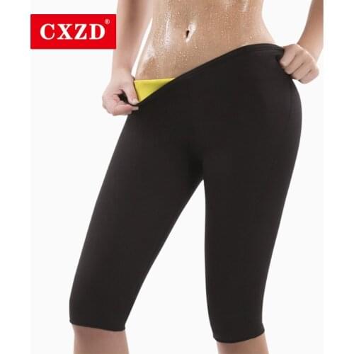 CXZD Women Slimming Pants Thermo Neoprene Sweat Sauna Body Shapers Fitness Stretch Control Panties Burne Waist Slim Pants