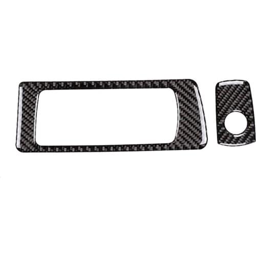 Carbon Fiber Car Co-Pilot Panel Decoration Cover Trim Glove Box Switch Frame Sticker for BMW- F30 F32 F34 Interior