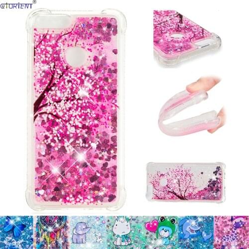 For Huawei P Smart Cute Bling Case FIG-LX1 FIG-L31 FIG-L11 Dynamic Liquid Quicksand Silicone Bumper Cover Funda FIG LX1 L31 L11