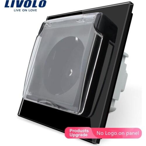 Livolo EU Standard Waterproof Power Outlet with 2 Pins Wall Socket , AC110~250V 16A Wall Plug with Waterproof Cover