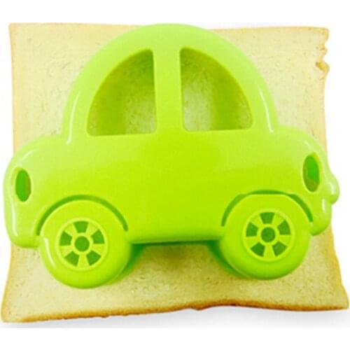 Fondant Molds Cupcake Fondant Cake Decorating Tools Sandwich Cutter Green Car Shape Cake Bread Toast Mould Maker TSLM2