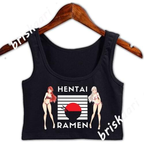 Hentai Manga Anime Waifu Japanese Sexy Girl Crop Top Women Girls Spring Size S-2xl Tops Designer Gents Letter Graphic Vest