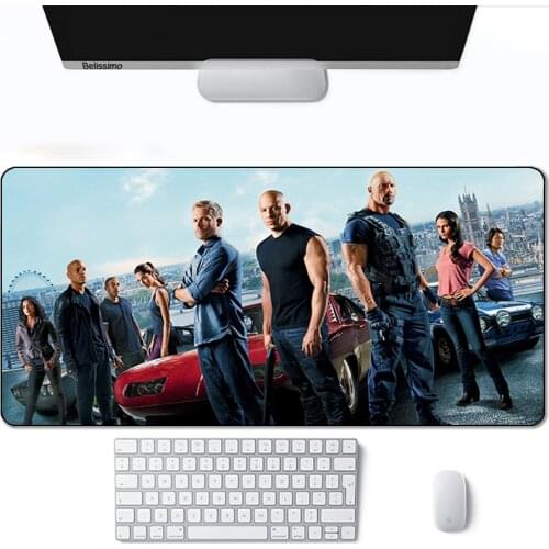 Movie Fast Furious Mouse Pad Big Extended Computer Mat Game Mousepad Gamer Office Keyboard Pad Mause Pad Non-slip Waterproof