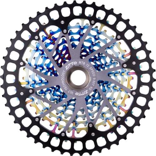 New Colorful MTB 12 Speed Cassette Ultimate ULT pro 12S 9-50T XD Cassette Rainbow 388g ULT pro Sprocket Freewheel 12V 1299 k7
