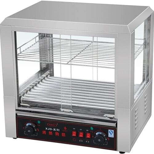 10 tube Sausage machine 220V commercial hot dog machine dual temperature control stainless steel sausage machine