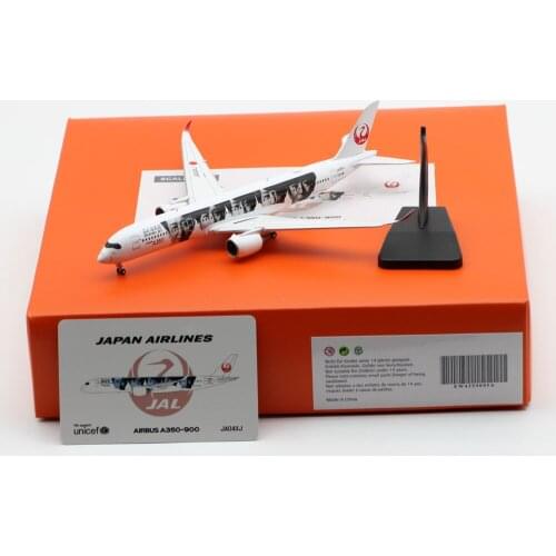 1:400 Alloy Collectible Plane JC Wings EW4359005A JAL Airbus A350-900XWB "20th Arashi Thanks Jet" Diecast Model JA04XJ Flap Down