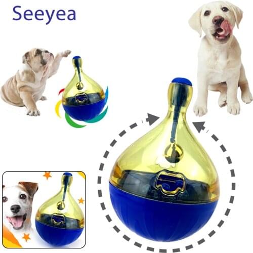 Dog Food Feeder Treatment Ball Pet Interactive Toy Tumbler Kitten Dog Food Leakage Ball Feeding Game Bowl Toys Dogs Pet Supplies