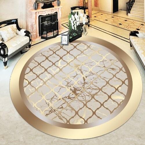 Striped Marble Patterned Gold Carpet Washable Artificial Leather Slip-Resistant Outsole Dust Dirt resistant Easy To Clean Carpet Runner Rug