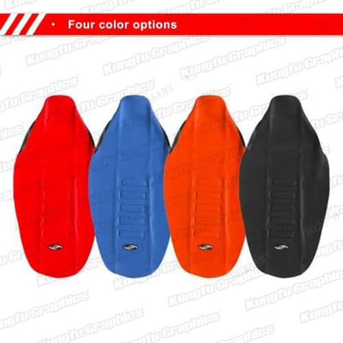 KUNGFU GRAPHICS Artificial Leather Anti-Slip Waterproof Seat Cover for CRF WRF YZF KXF RMZ, Check Fitment in Description