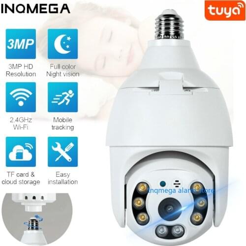 INQMEGA 3MP Tuya Samrt Auto Tracking Wifi Camera 1080P IP Security Home PTZ Speed Dome CCTV IR Night Vision Outdoor Wifi Camera