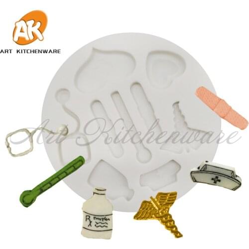 Medical Kit Silicone Mold 3D DIY Craft Mold Cake Decorating Fondant Cake Mould Baking Tools Cake Tool