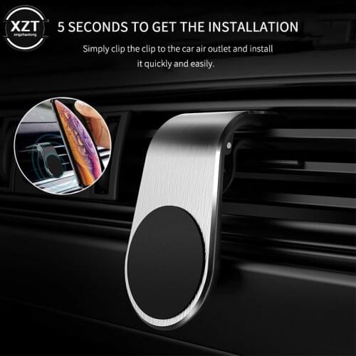 Metal Magnetic Car Phone Holder Mini Air Vent Clip Mount Magnet Mobile Stand For iPhone XS Max For Xiaomi Smartphones in Car