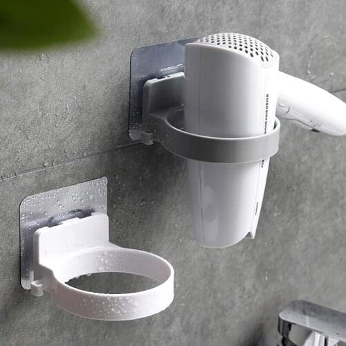 2021 New Hair Dryer Holder Organizer ABS Bathroom Shelf Storage For Hairdryer Wall-mounted Rack Organizer Bathroom Accessories