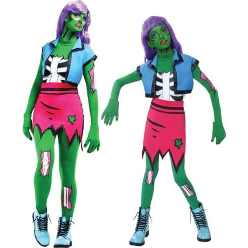 New Halloween Costumes For Women Horror Zombie Costume Female Sexy Skeleton cosplay Halloween Clothes Jumpsuit Bodycon for adult