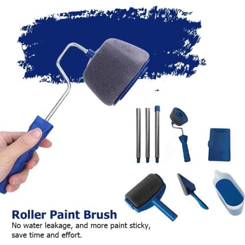 One set Multifunctional Household Use Wall Decorative Paint Roller Brush Handle Tool DIY Easy to Operate Painting Brush Tools