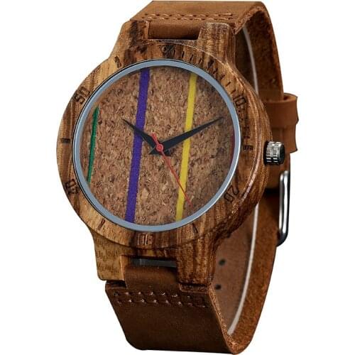 Simple Wood Watches Men Nature Bamboo Watches Leather Strap Handmade Quartz Analog Wristwatch Male Clock Relogio Masculino 2020