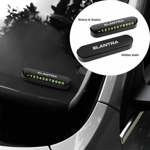 Car Styling Temporary Parking Card Phone Number Card Plate Park Stop For Hyundai Elantra