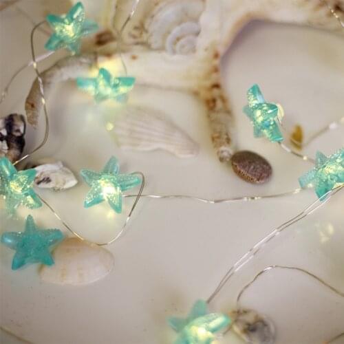 Led Decor Lights Starfish String Led Garland Street Fairy Lights Christmas Decorations for Home Christmas Lights New Year 2022