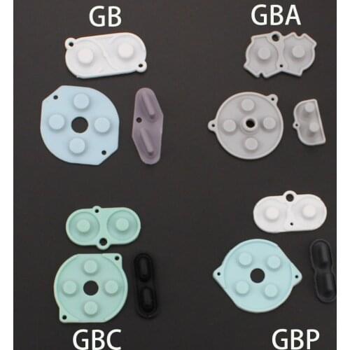 1set Rubber Conductive Buttons A B D pad for GameBoy Classic GB GBA GBC GBP GBA SP Silicone Start Select Keypad Repair parts