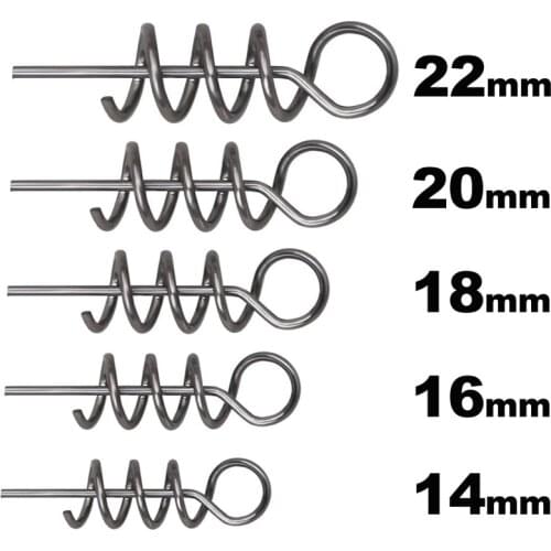 Soft Lure Spring Lock Pin 40pcs Fishing pin Screw Crank Hook Spring Twist Lock Fishing Connector Swivel Snap Stainless Steel