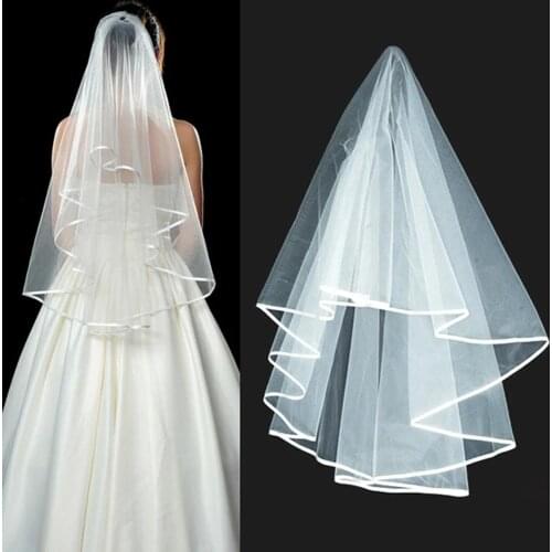 White Bridal Wedding Veil Fashion Bride Bridal Wedding Veils Decor Hair Accessories