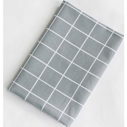 Free shipping Large gray lattice cotton canvas cloth fabric sofa cushion