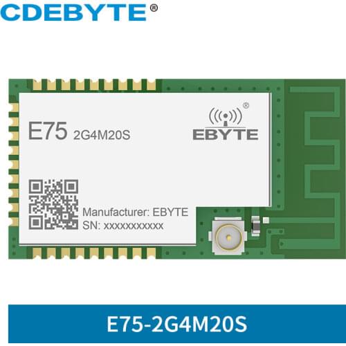 Ebyte E75-2G4M20S ZigBee Module JN5168 2.4GHz IoT 20dBm 32 KB RAM PCB Stamp Hole SPI Wireless Transceiver