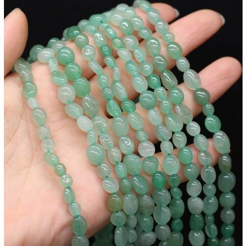 Natural Green Aventurines Stone String Beads for DIY Women Jewelry Making Necklace Bracelet Bead Accessories Gifts Size 6-8mm