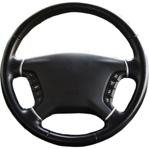 Genuine Leather car steering wheel Cover for Mitsubishi Pajero V98 V97 2007-2014 Galant 2008-2012/Steering-Wheel Handlebar Braid