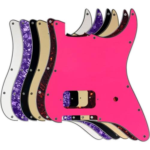 Pleroo Guitar Parts - For FD US 11 Mounting Screw Hole Standard Start H Guitar pickguard With brige humbucker