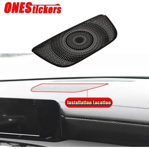 For Mercedes Benz A CLA Class W177 V177 C118 2019 2020+ Aluminum Alloy Car Accessories Dashboard Audio Speaker Cover Trim Frame