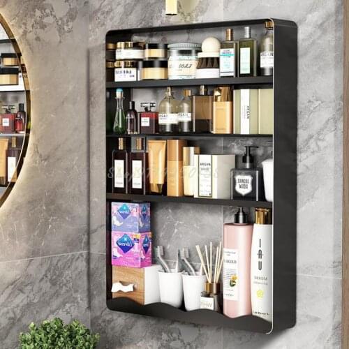 Shower Room Storage Toilet Cosmetics Wall Hanging Wash Basin Free Perforation Bathroom Small Wall Cabinet Storage Shelf